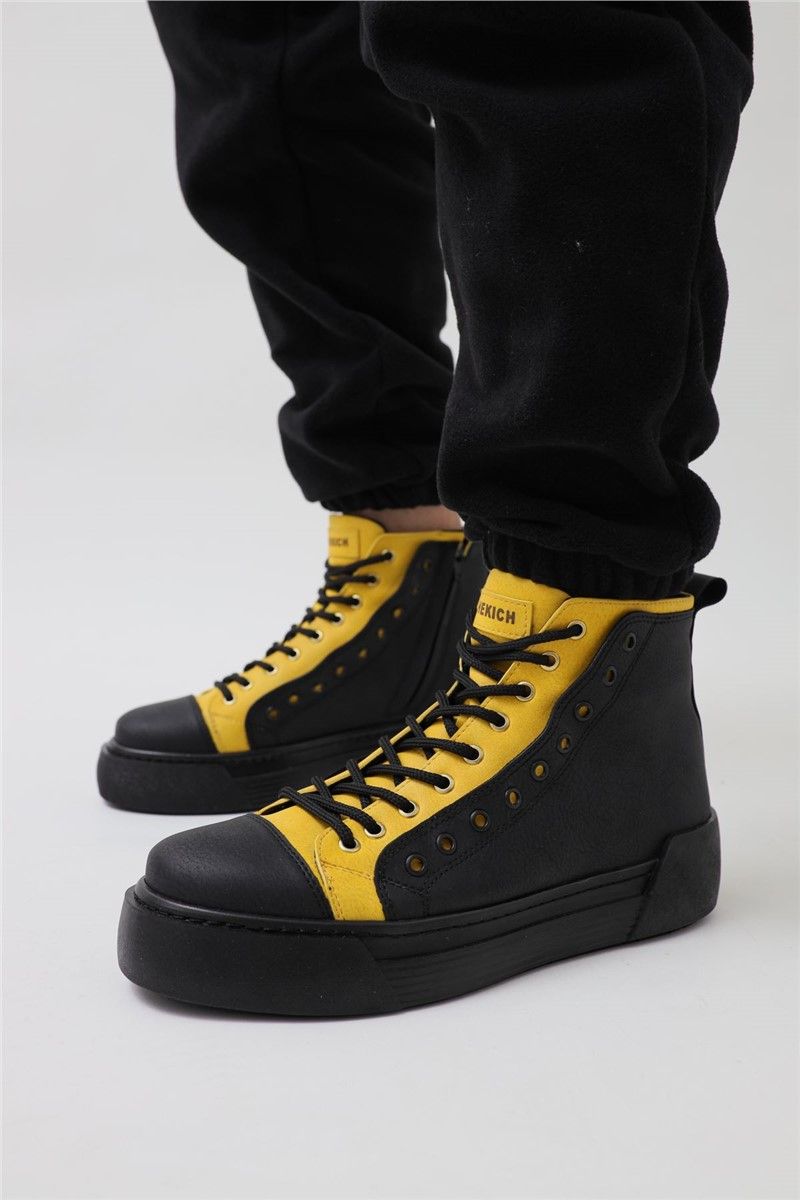 Chekich férfi cipő CH167 - fekete / sárga #359717