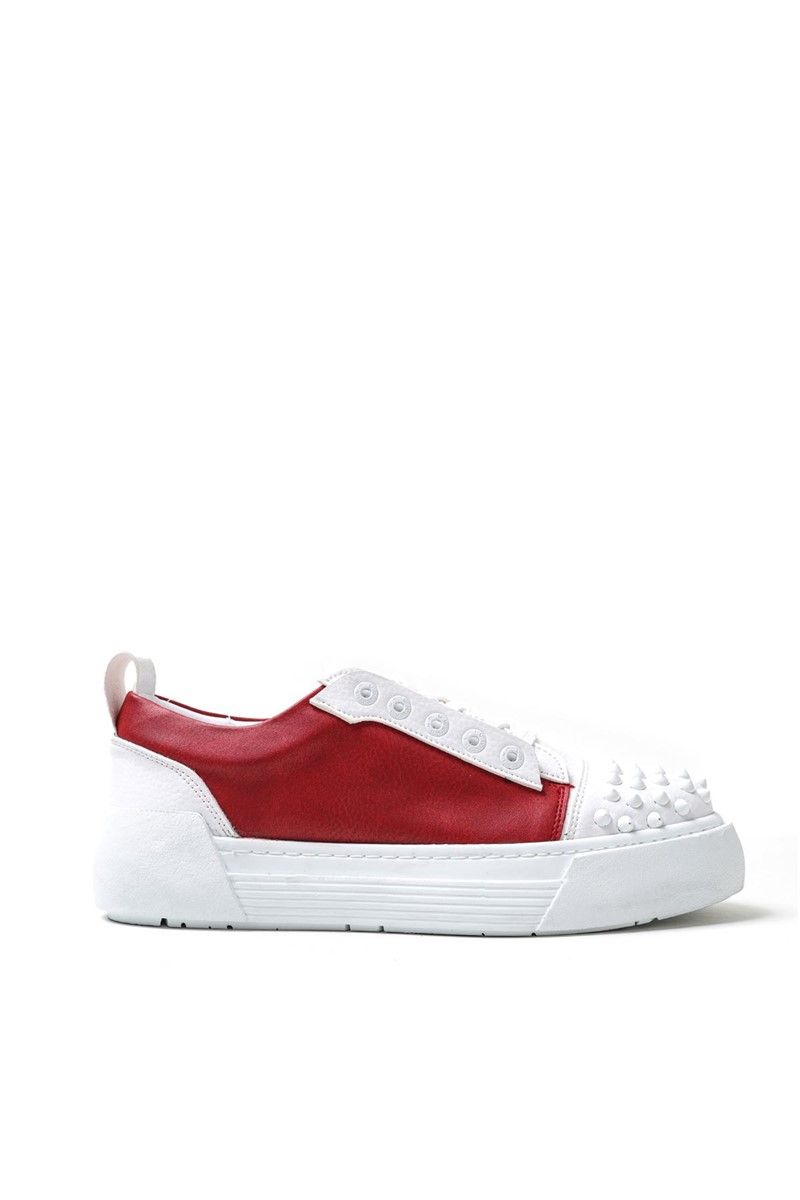 Chekich Unisex Shoes CH169 - Red-White #359722