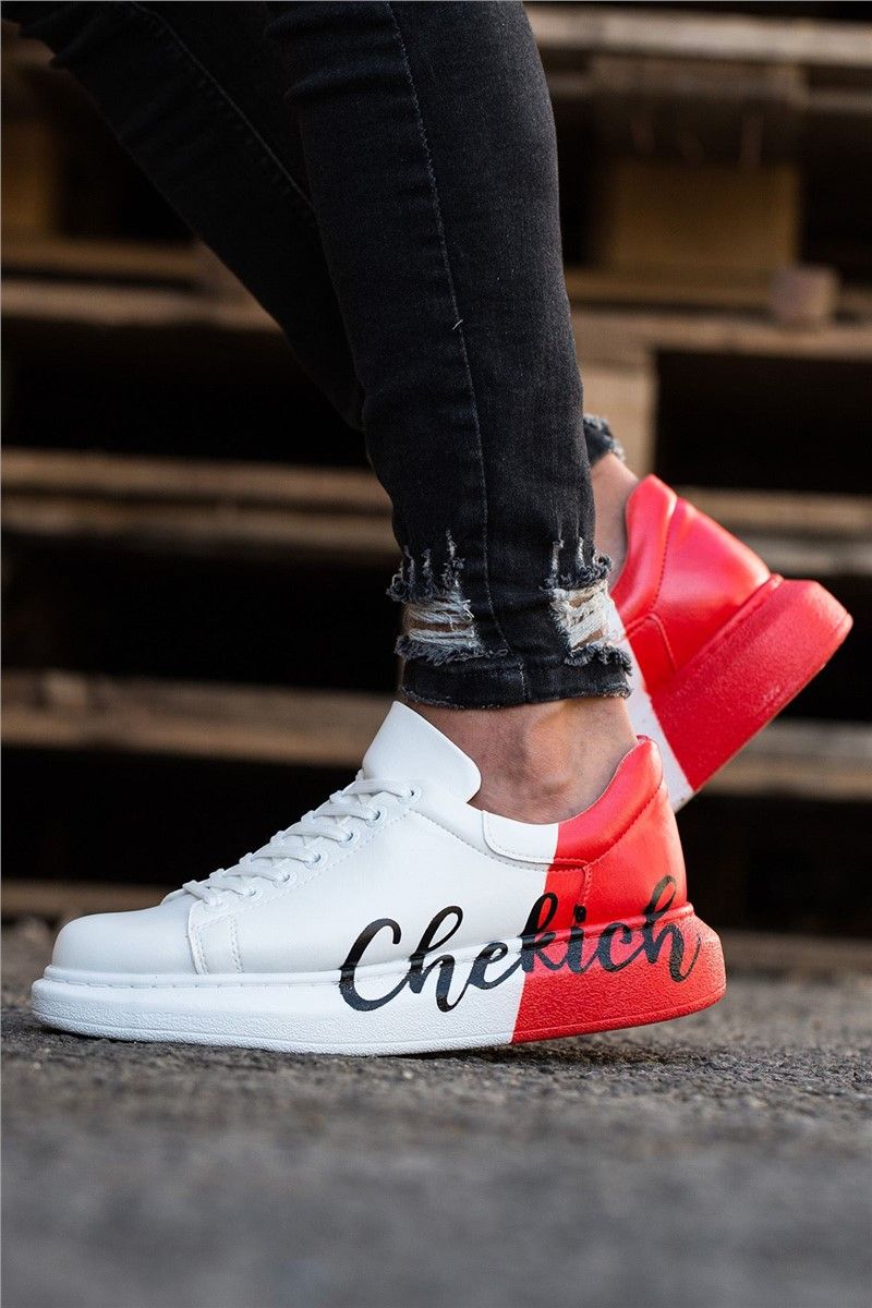 Chekich Unisex Shoes CH254 - Red-White #359803