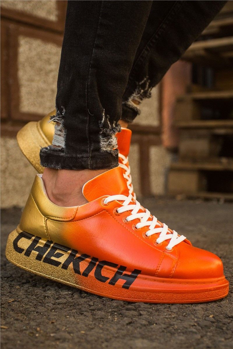 Chekich Scarpe Uomo CH254 - Arancio/Oro #359808