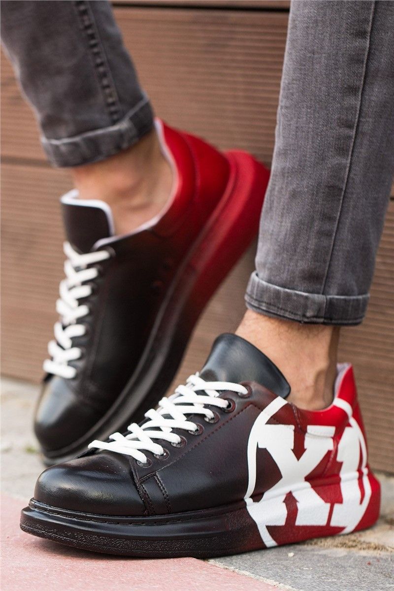Chekich férfi cipő CH254 - fekete-piros #359815