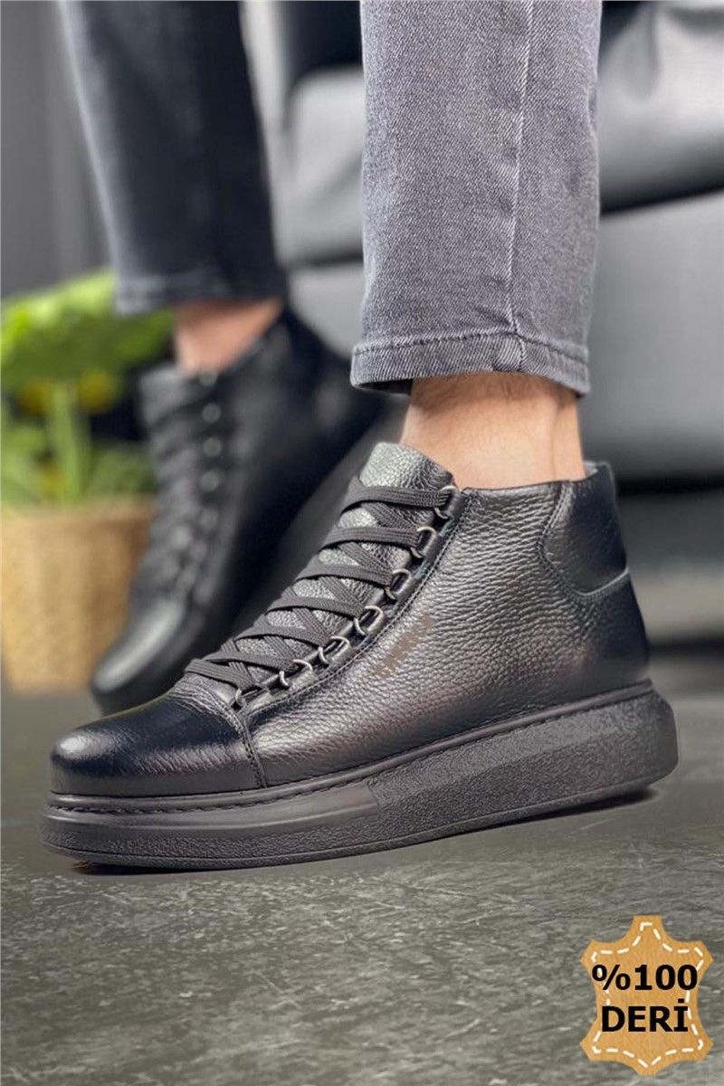 Chekich Unisex Genuine Leather Boots CH258 - Black #359855