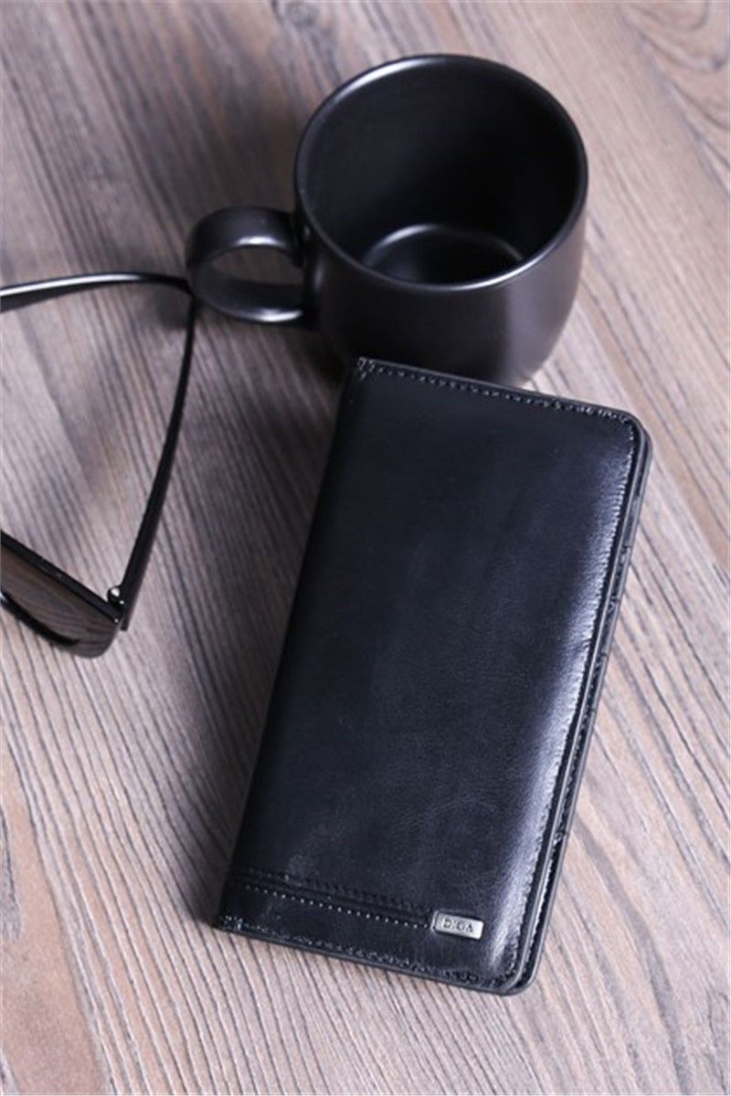 Men's Leather Wallet - Black #306219