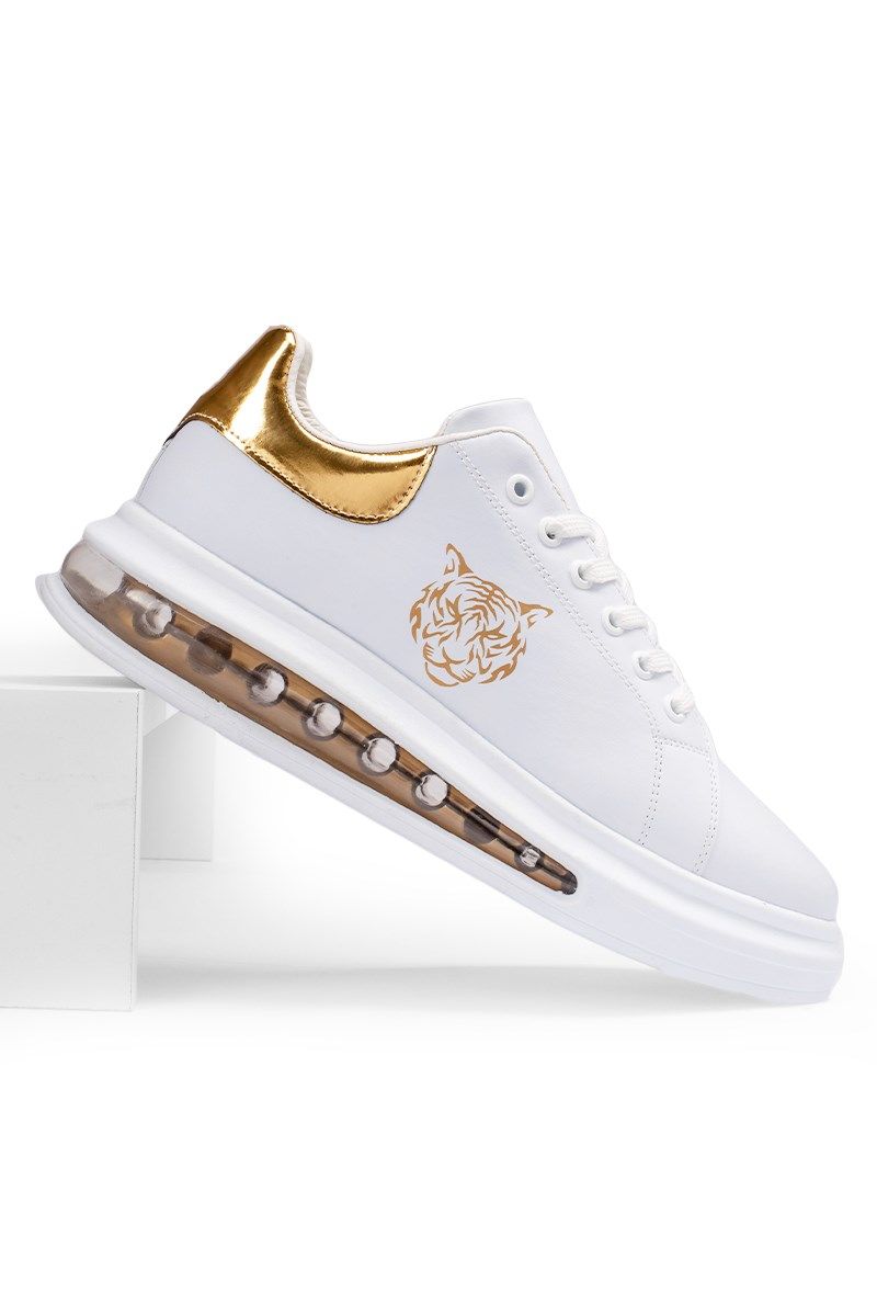 ALEXANDER GARCIA Men's Sports Shoes - White with Gold 20210835791