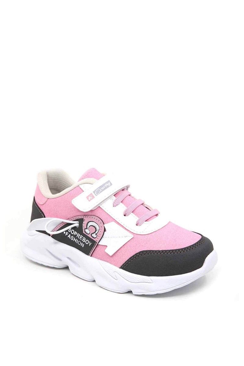 Scarpe sportive per bambini 30-35 - rosa con grigio # 316718