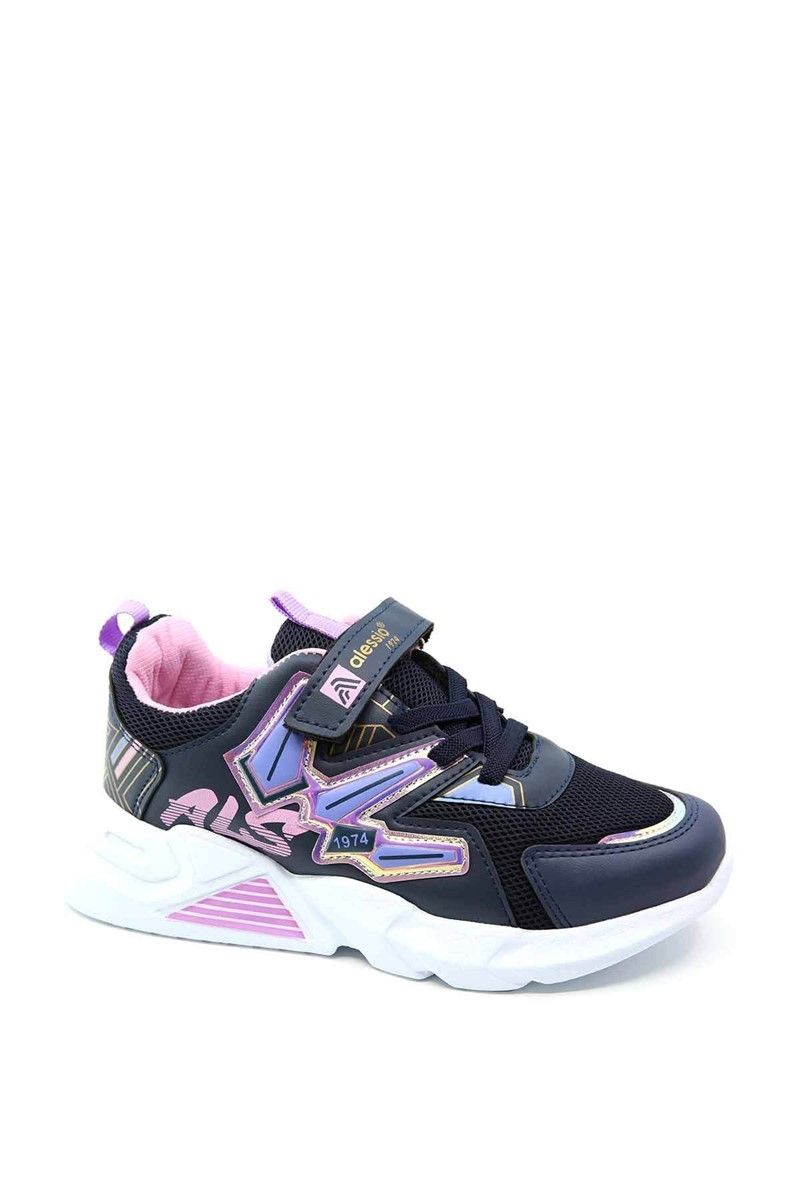 Children's sneakers - 31 - 35  Dark blue and pink  #299473