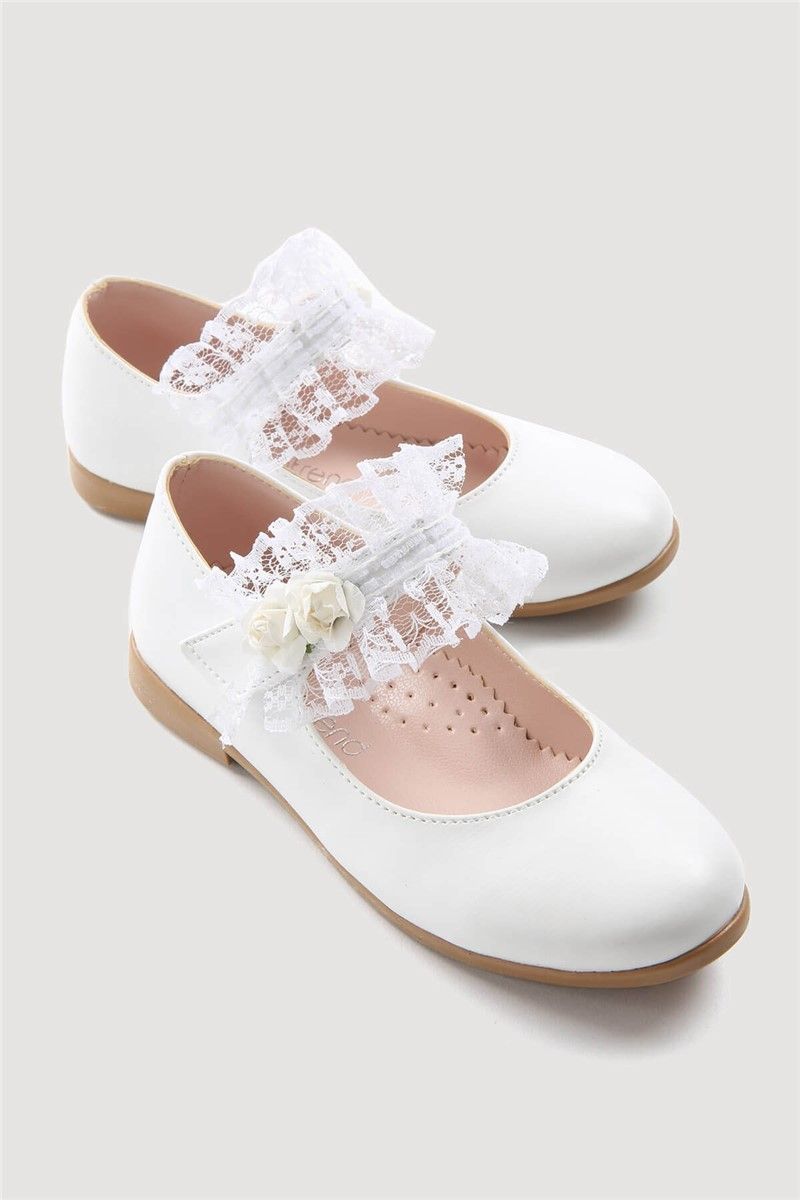 Children's Tulle Shoes 21-25 - White #331899