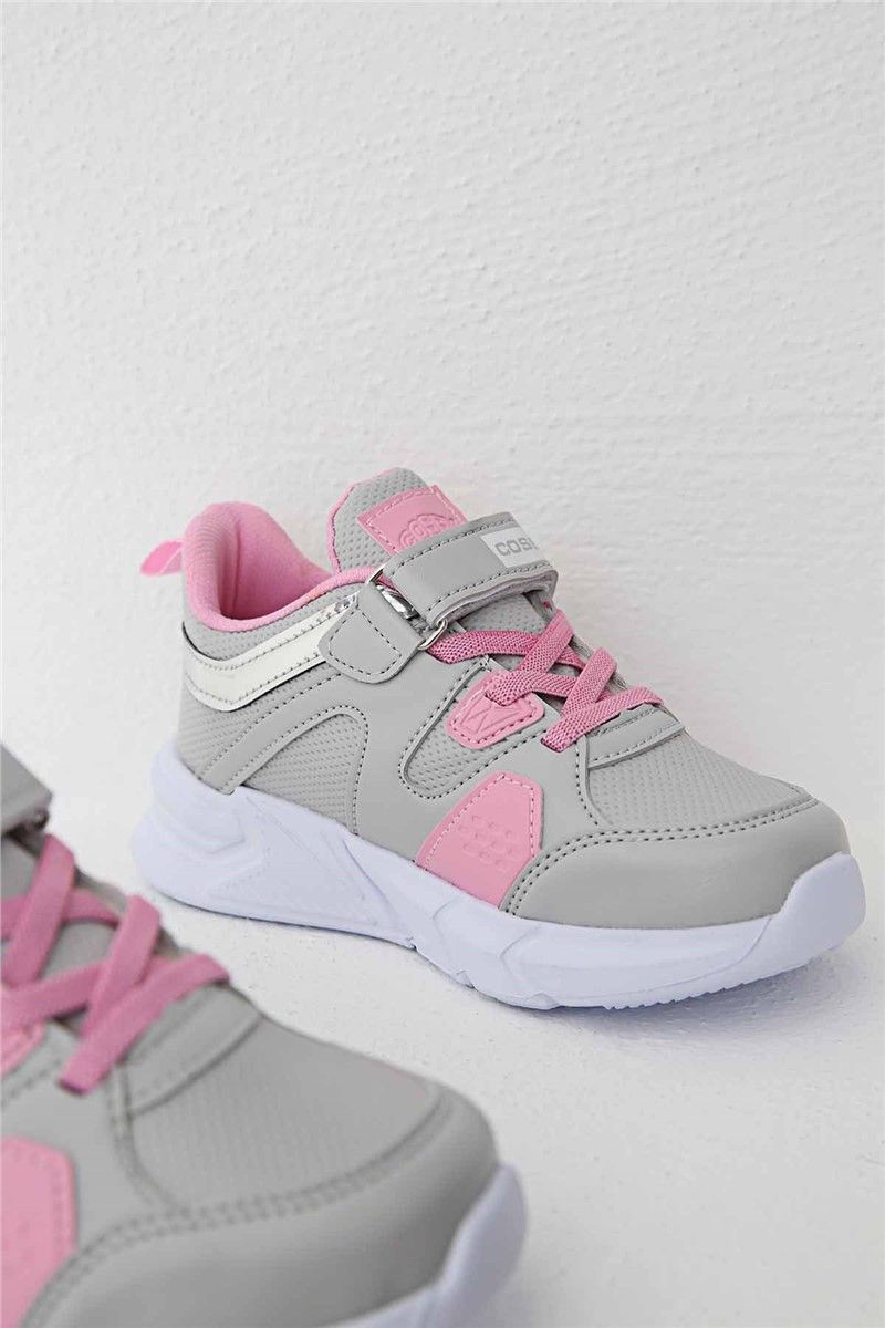 Modatrend Children's Trainers - Grey, Pink #320953