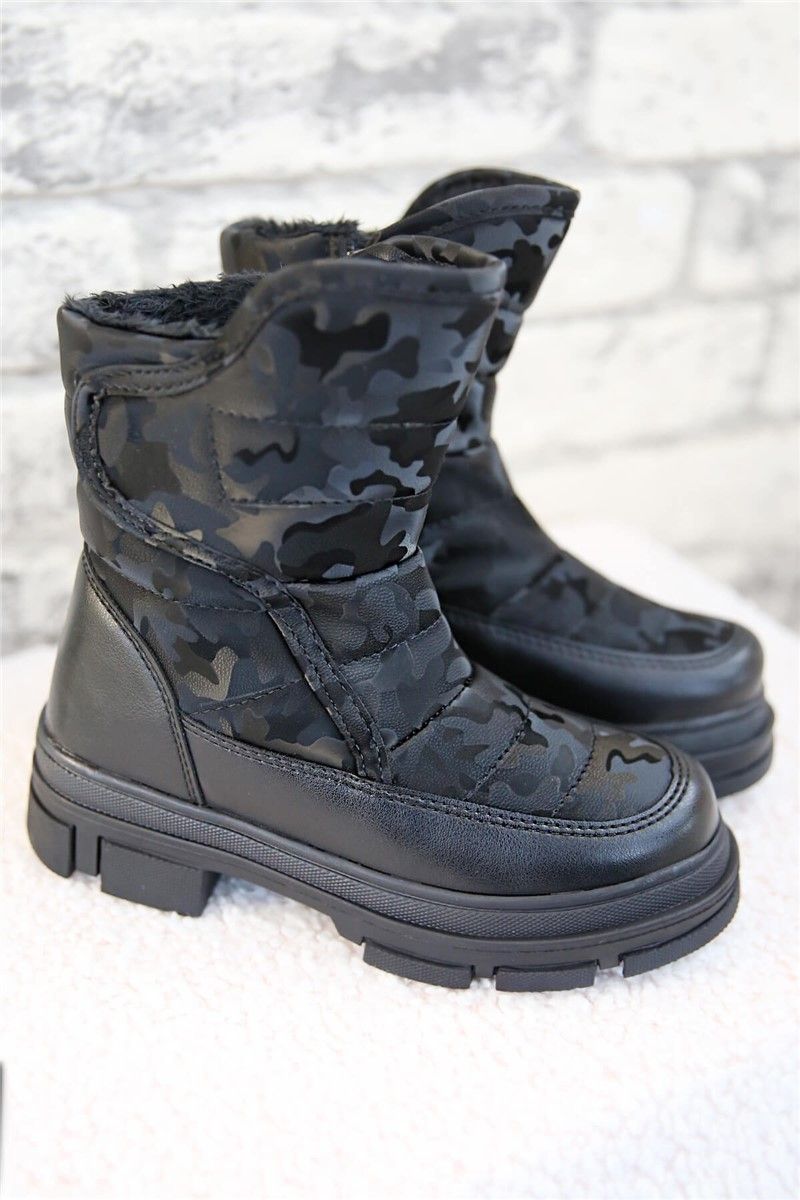 Kids Zip Up Boots - Black #358450