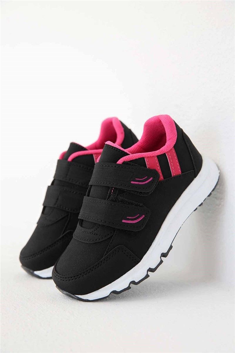 Детски спортни обувки - Черни с розов #320774