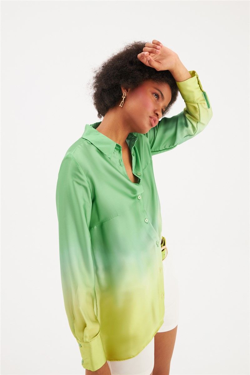 Women's Loose Fit Shirt - Green #358319