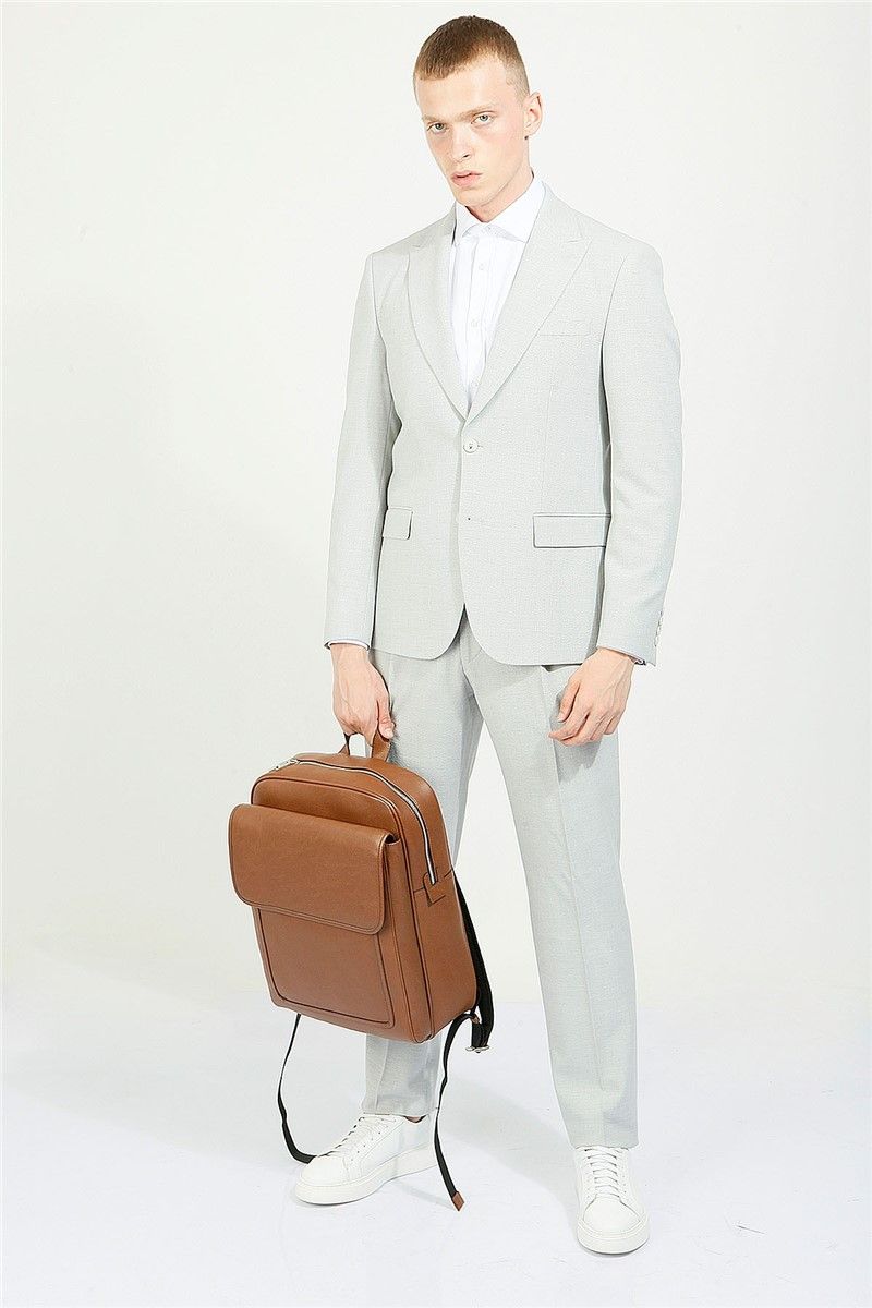 Men's Comfort Fit Suit - Light Gray #357792