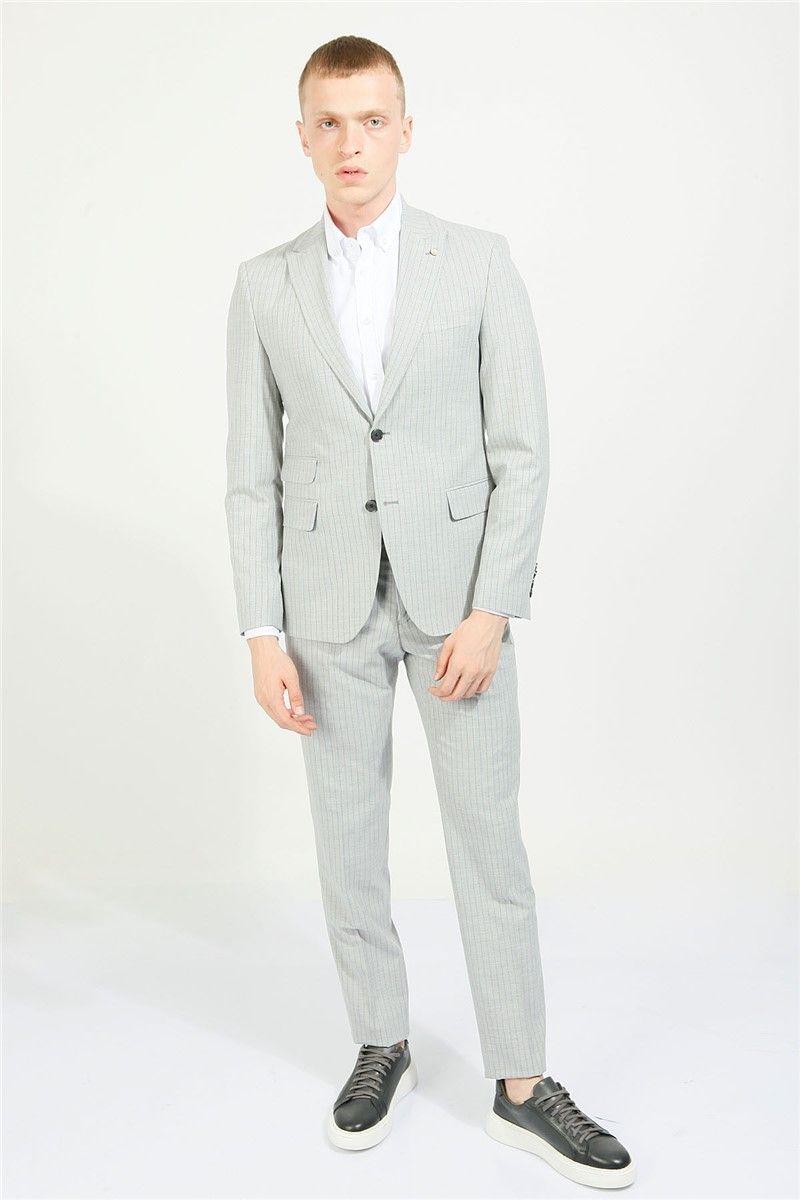 Men's Comfort Fit Suit - Light Gray #357795