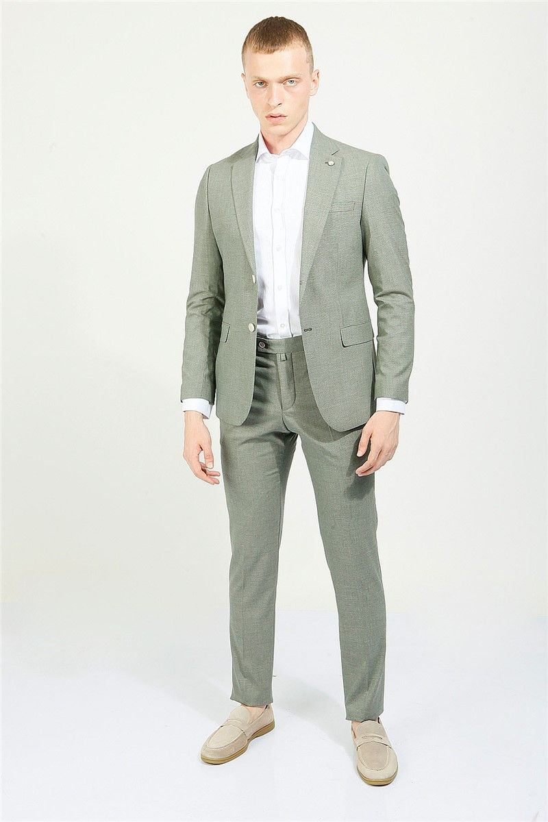 Men's Comfort Fit Suit - Light Green #357797
