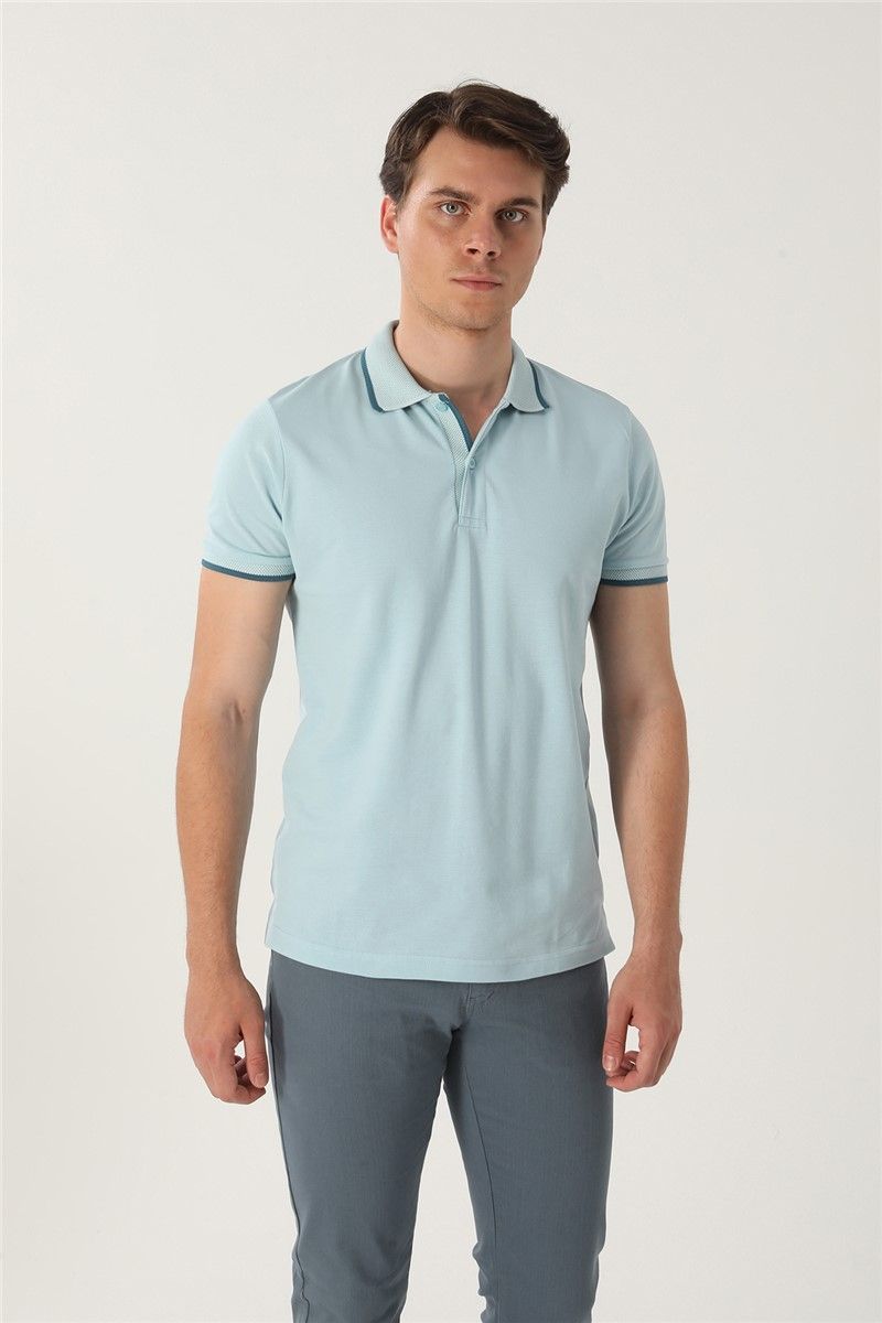 Men's Comfort Fit T-shirt with collar - Mint #357613