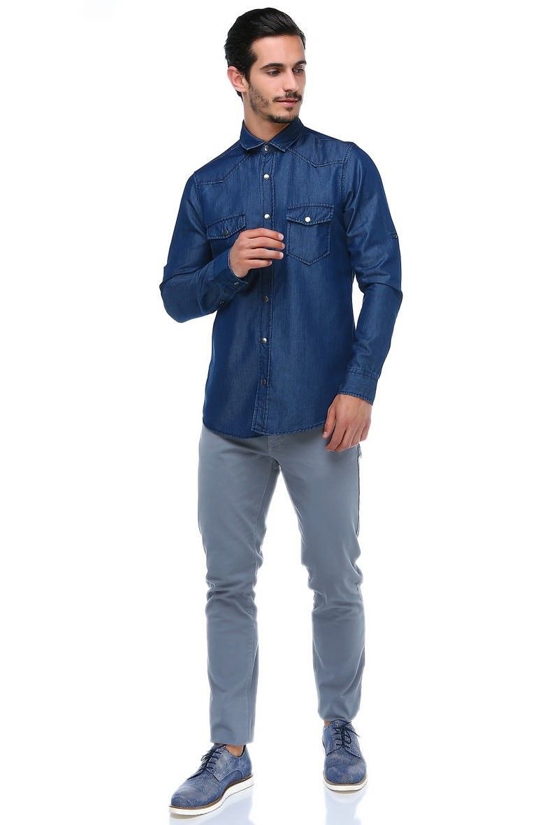 Centone Men's Shirt - Blue #268400