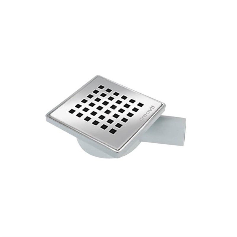 Creavit Floor trap with stainless steel grid 10x10 cm - Chrome #344999