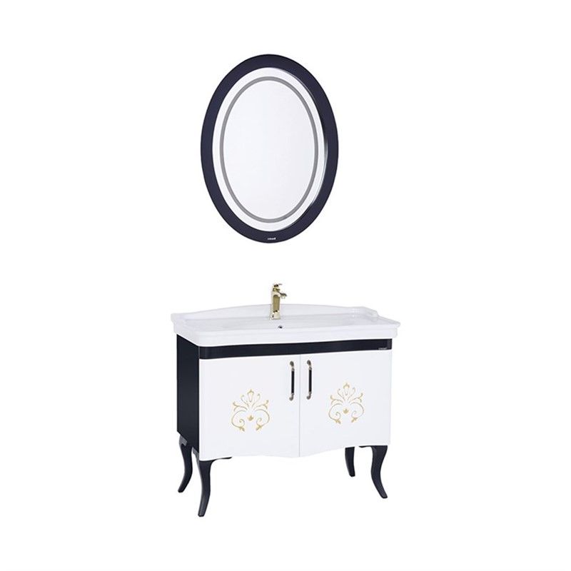 Creavit Antik Cabinet with sink 100 cm - Black-White #336562