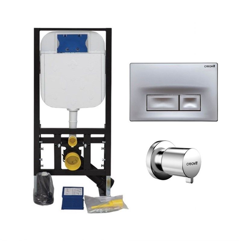 Creavit Concealed Cistern Set for Wall-hung WC Pans with Plasterboard Application #3555