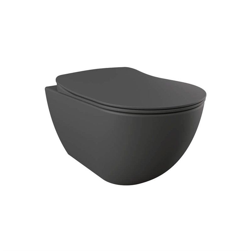 Creavit Free Rim-Off Suspended toilet bowl - Matte Anthracite #342444