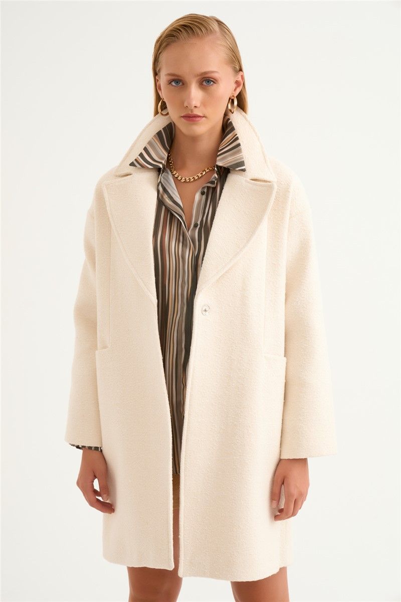 Sateen Women's Coat - White #319394