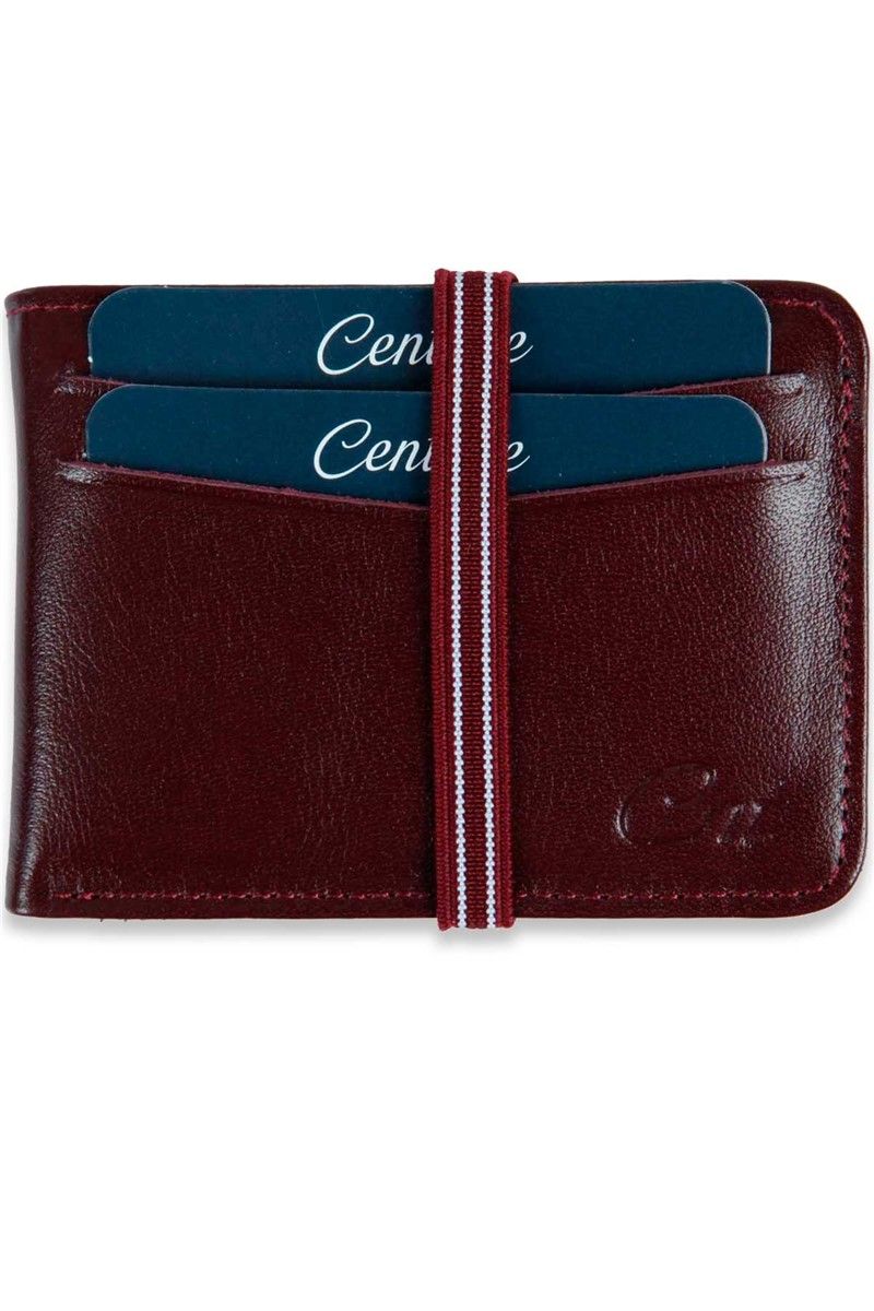 Centone Men's Leather Wallet - Burgundy #268221