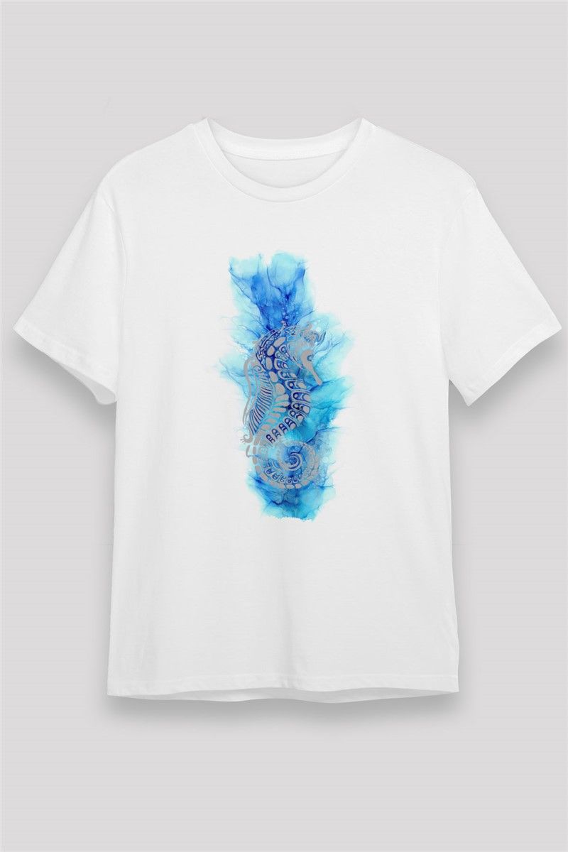 Unisex majica s printom - bijela #373726