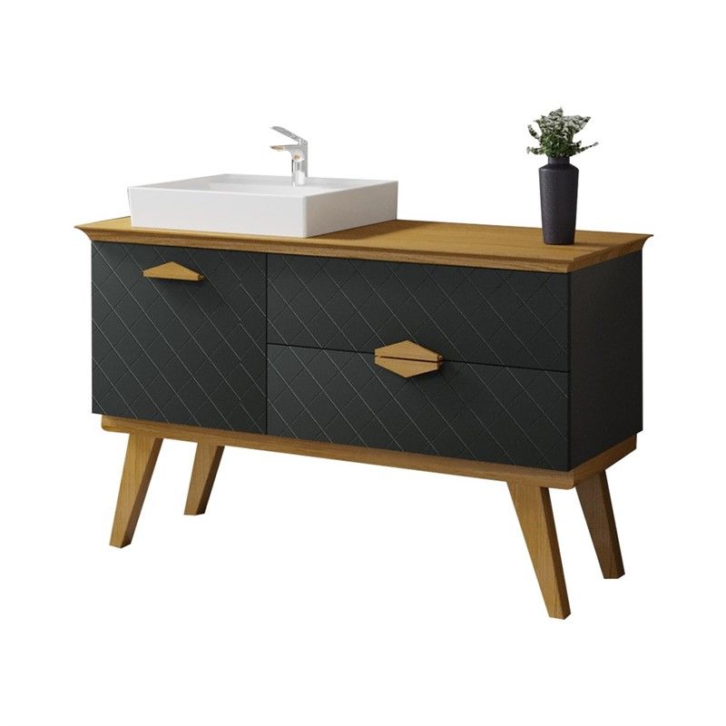 Denko Amazon Cabinet with sink 125 cm - Smoke gray #340952