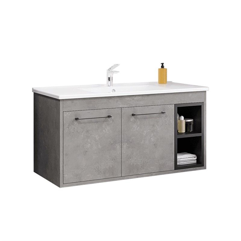 Denko Latte Base cabinet with sink 100 cm - Silver color #340980