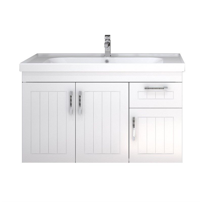 Denko Lotus Bathroom Cabinet 100cm - White #338514