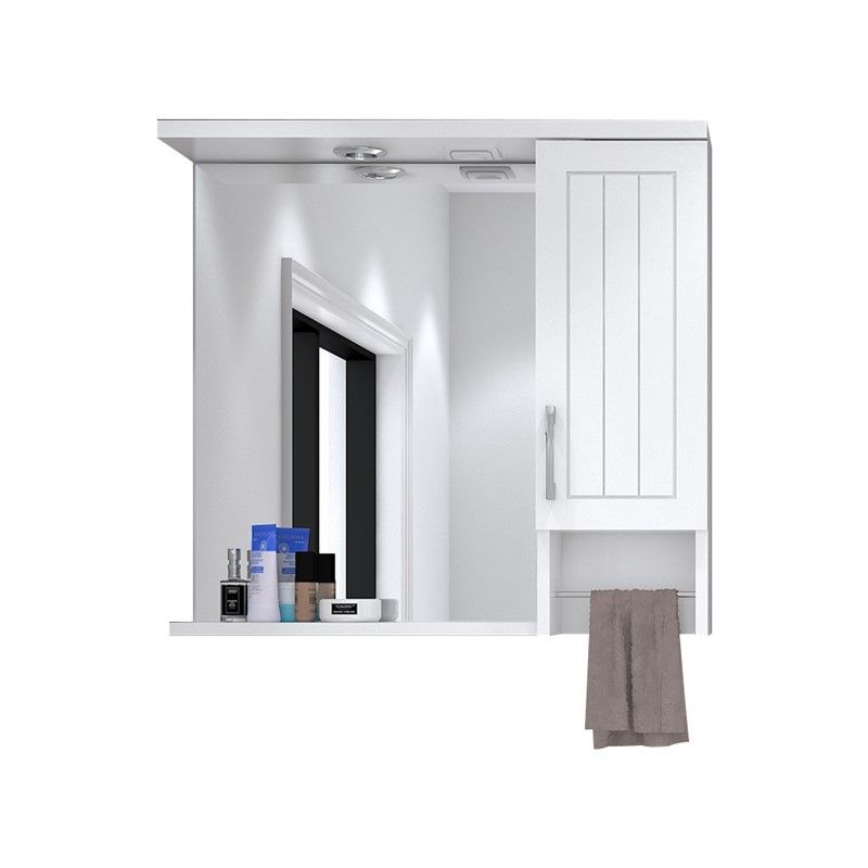 Denko Lotus Cabinet with mirror 80cm- White #338513