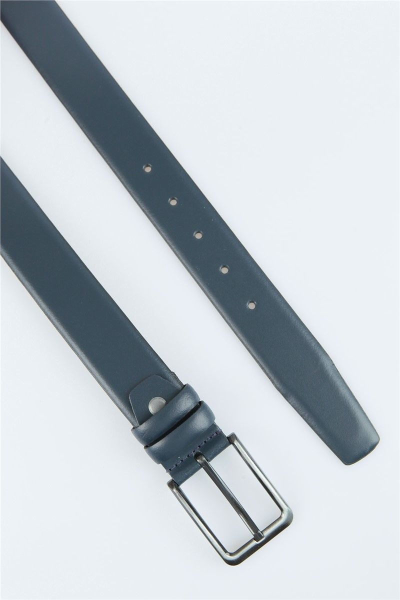 Leather belt - Dark blue #268936