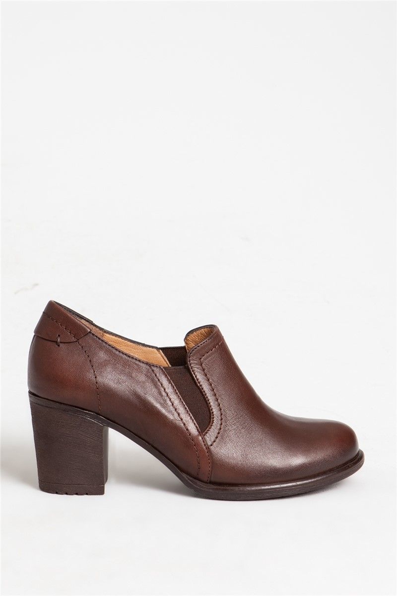 Ženske cipele od prave kože 04020 - smeđe #318138