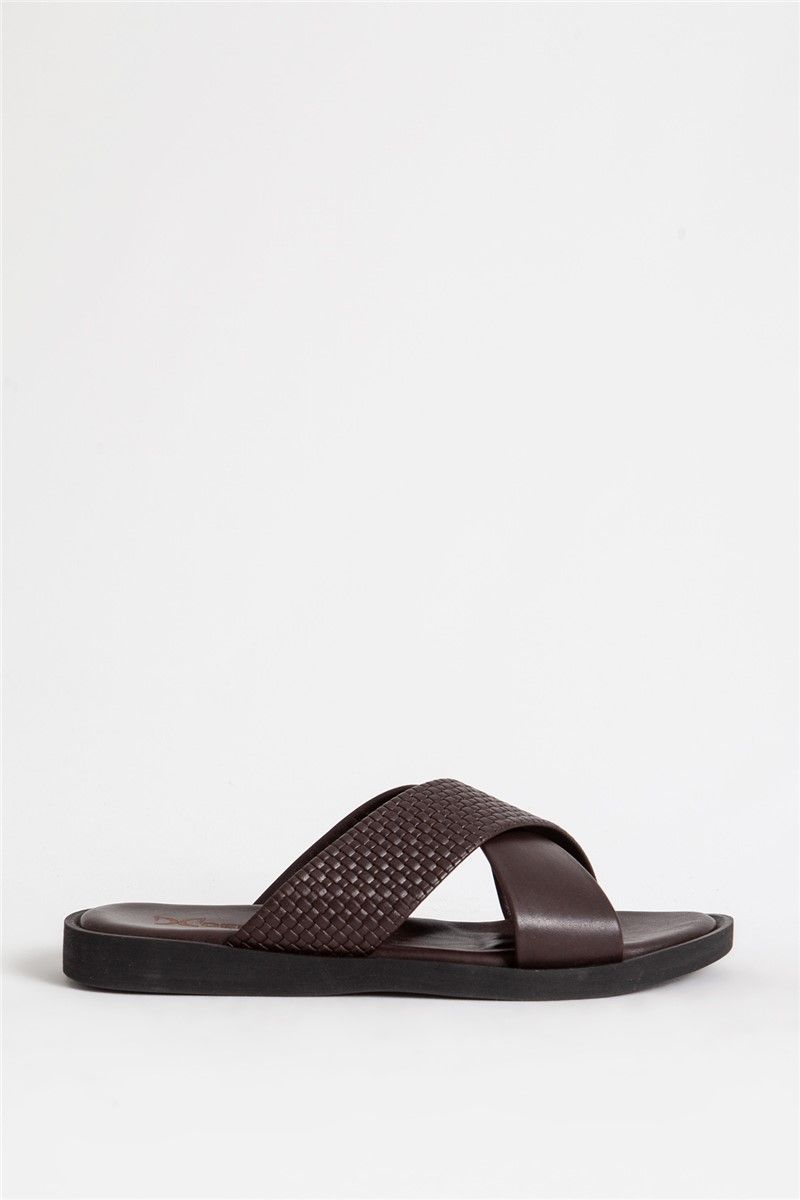 Men's Leather Sandals - Brown #317497