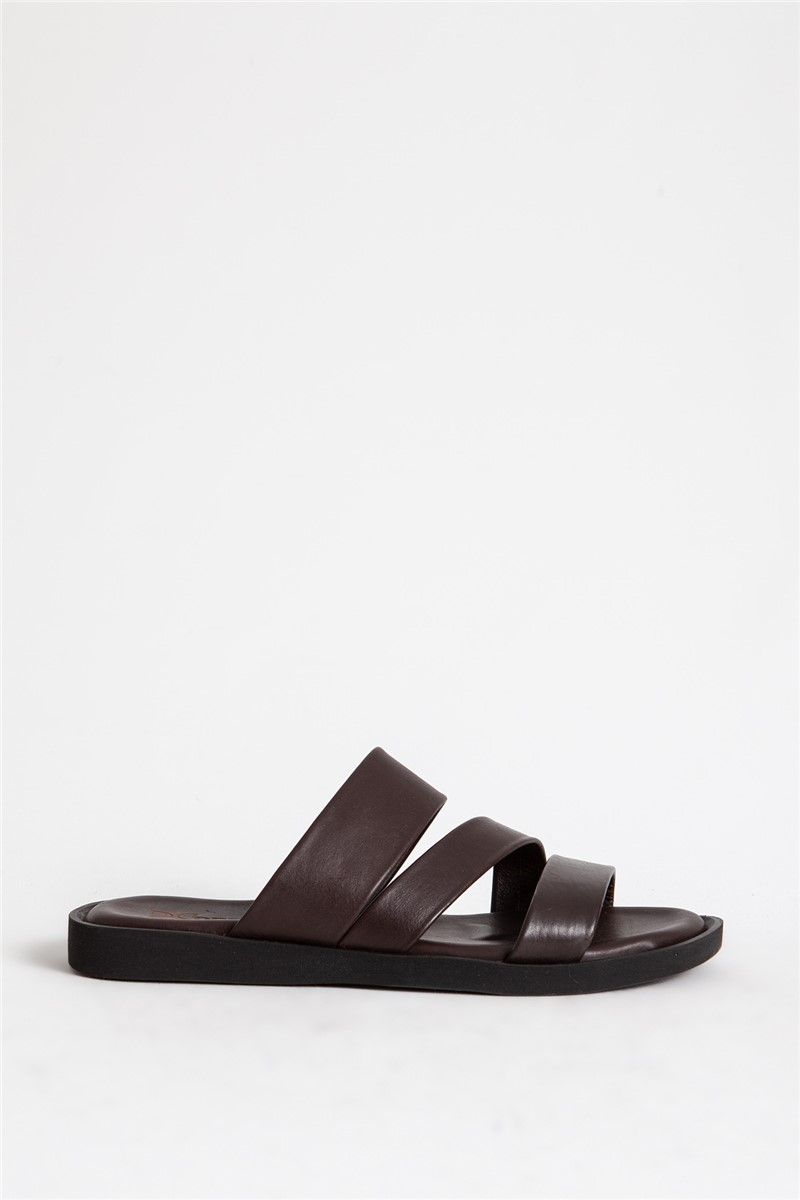 Men's Leather Sandals - Brown #317499