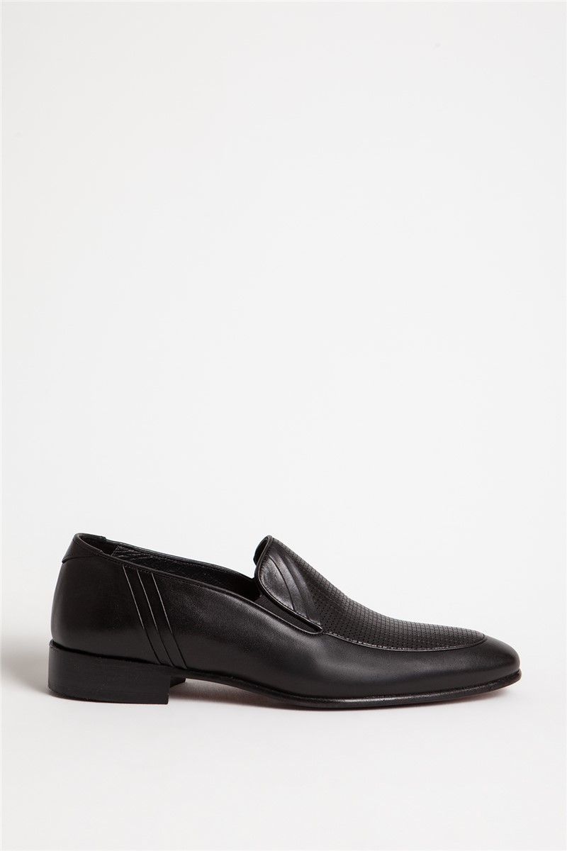 Мъжки обувки от естествена кожа 1537 - Черни #317393