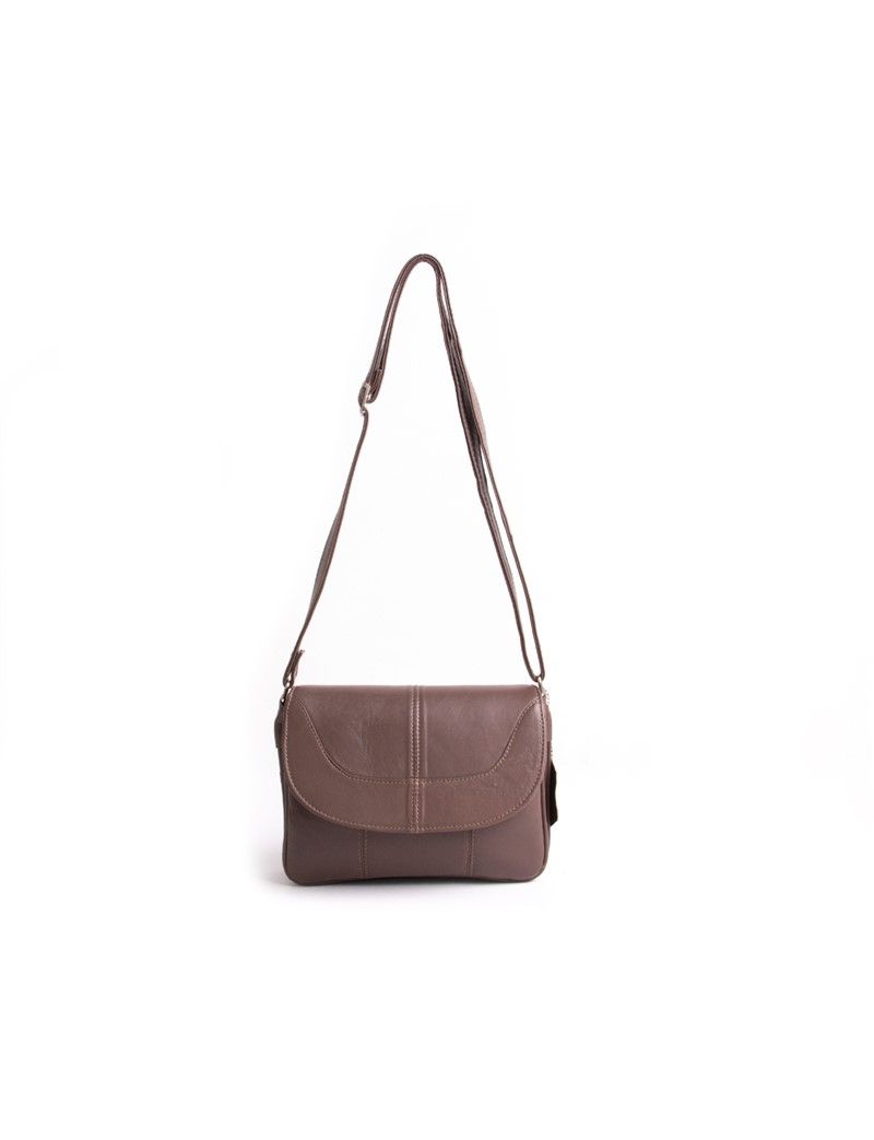 Leather Club Women's Leather Crossbody Bag - Light Brown #318491
