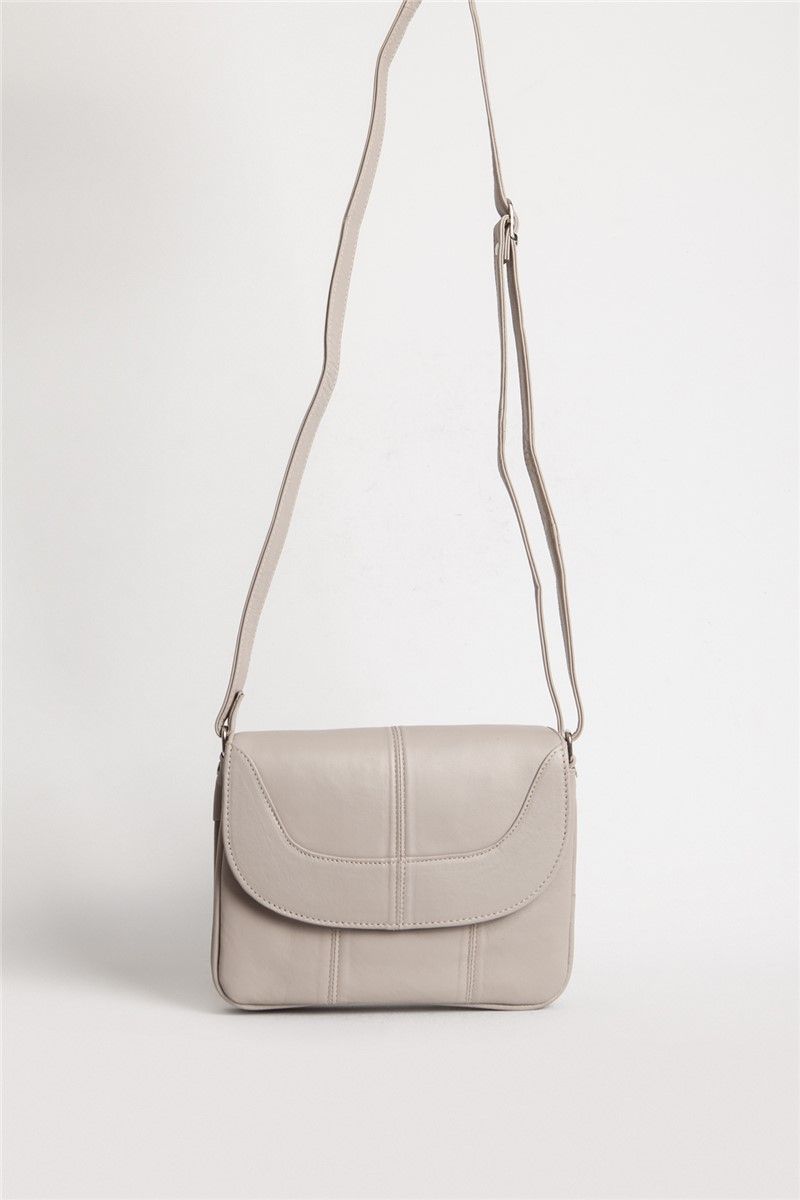 DERİCLUB Genuine leather handbag 2034M - Light beige #330831