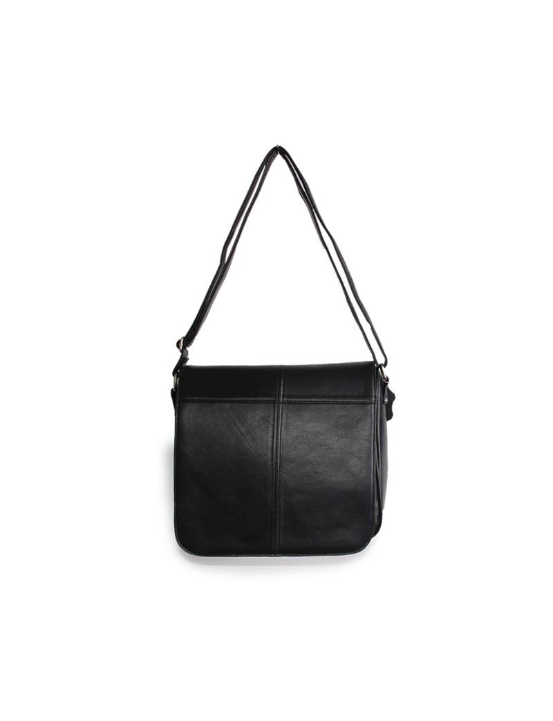 Leather Club Women's Leather Shoulder Bag - Black #317452