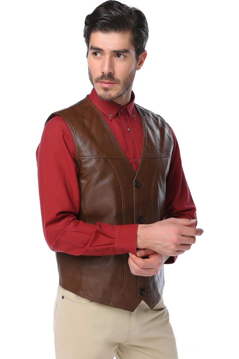 Men's leather vest Battal #318995