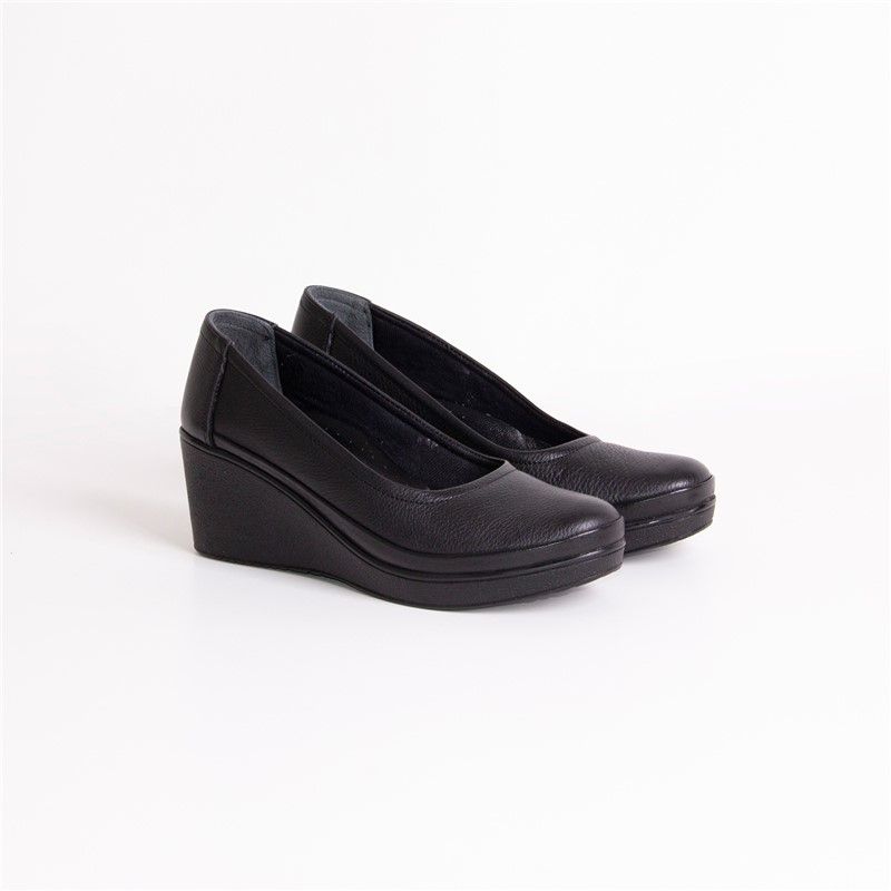 Ženske cipele od prave kože 2300 - crne #319010