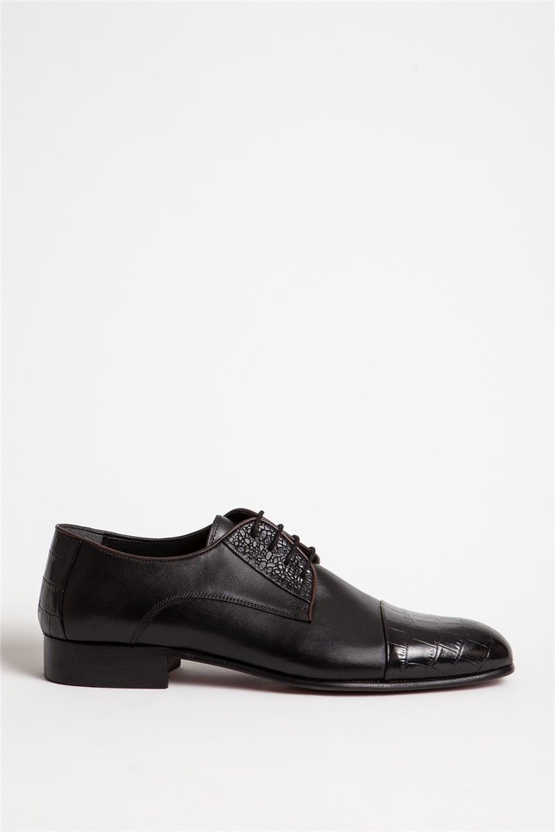 Мъжки обувки от естествена кожа 2445 - Черни #318151