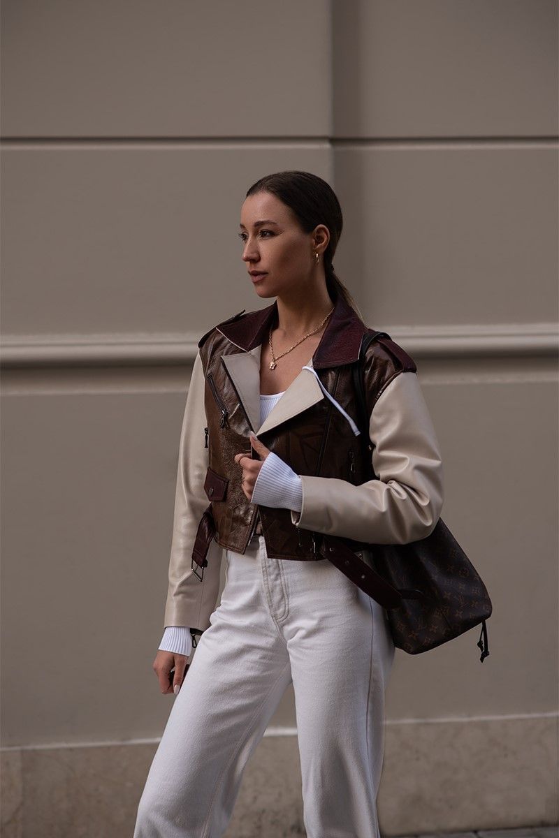 DERİCLUB Women's leather jacket - Brown #330851