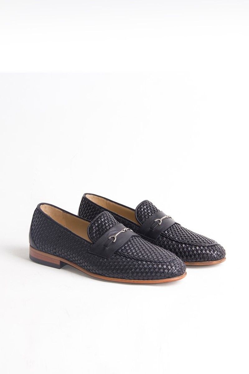 Men's Embossed Loafers - Black #318565