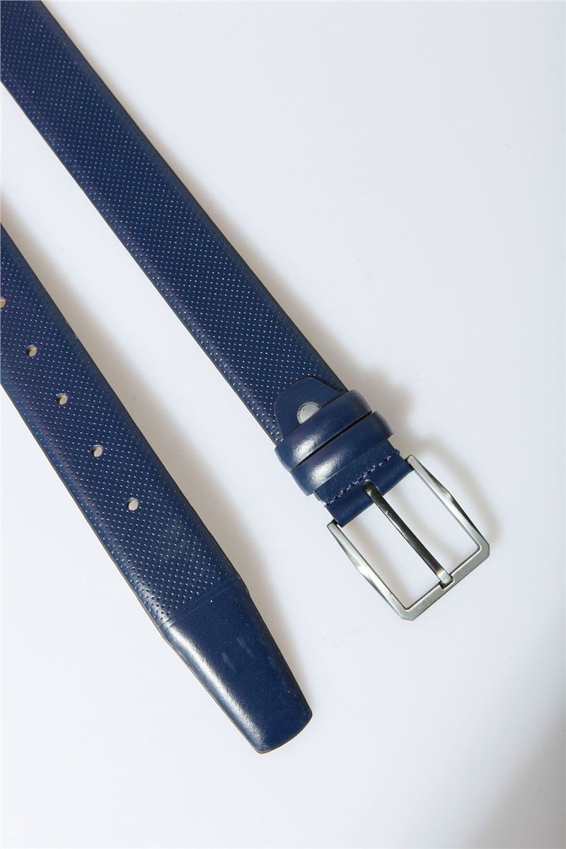 Leather belt - Blue #302884