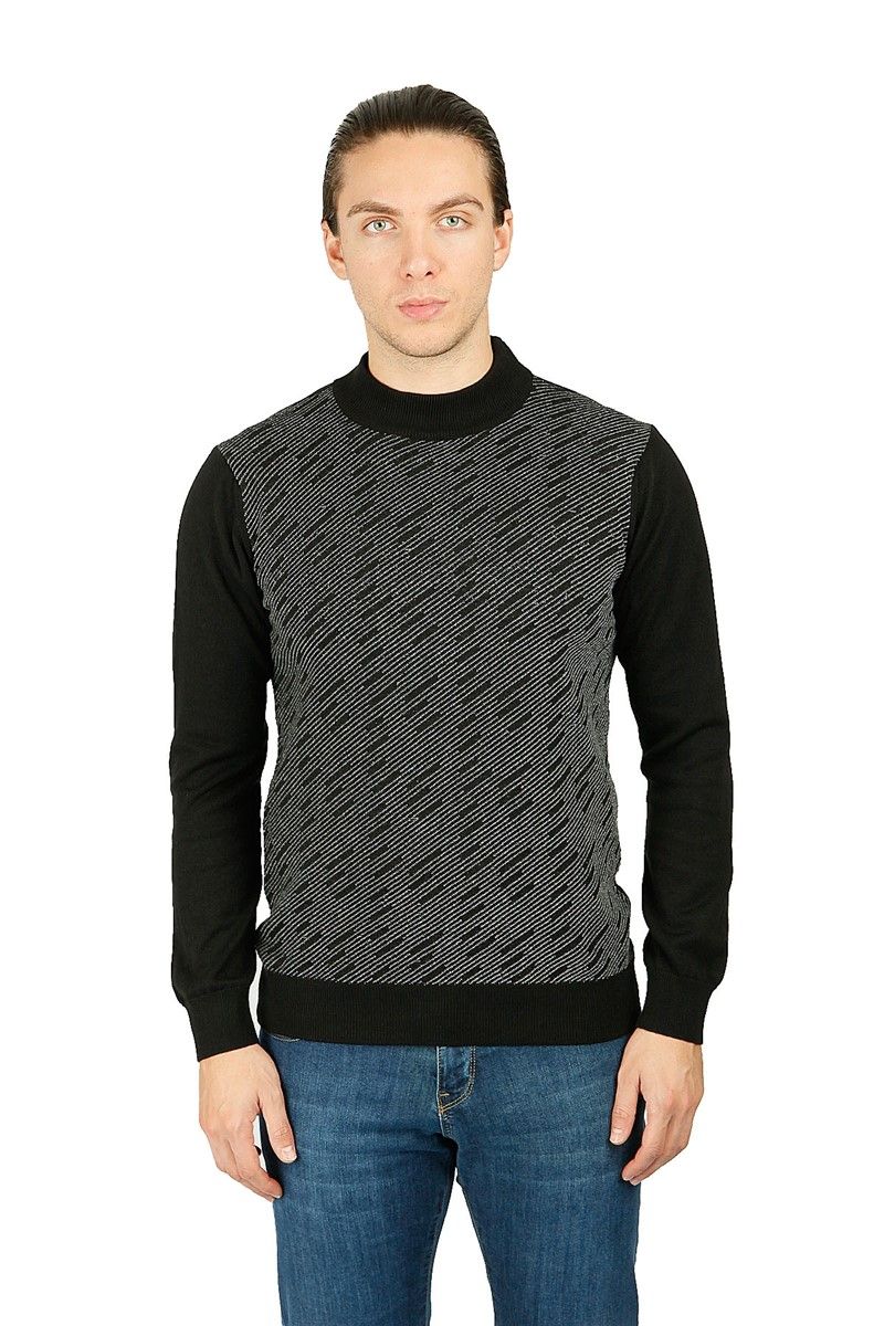 Muški džemper - Sivo-crni # 271730