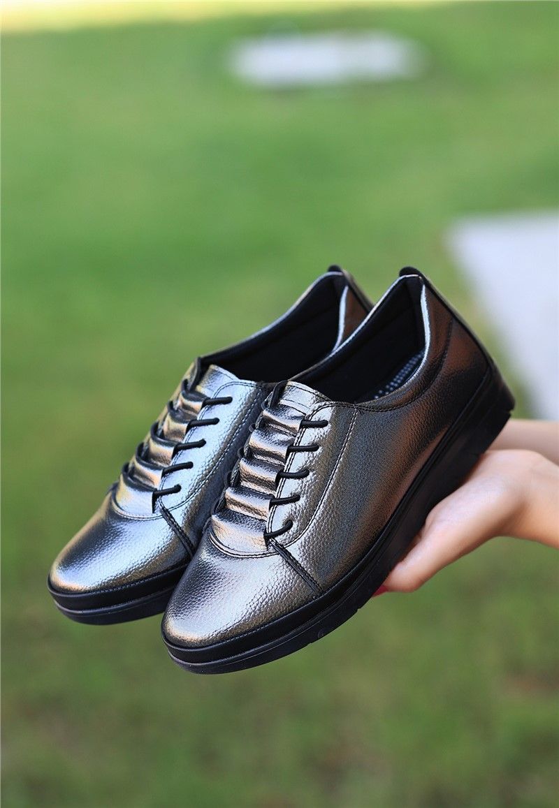 Women's lace-up shoes - Color Platinum #366514