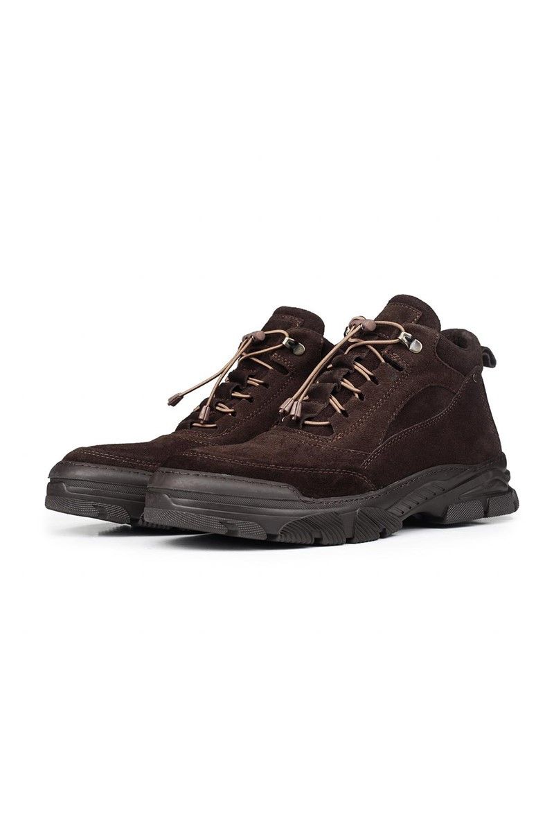 Ducavelli Men's Real Suede Boots - Dark Brown #316923