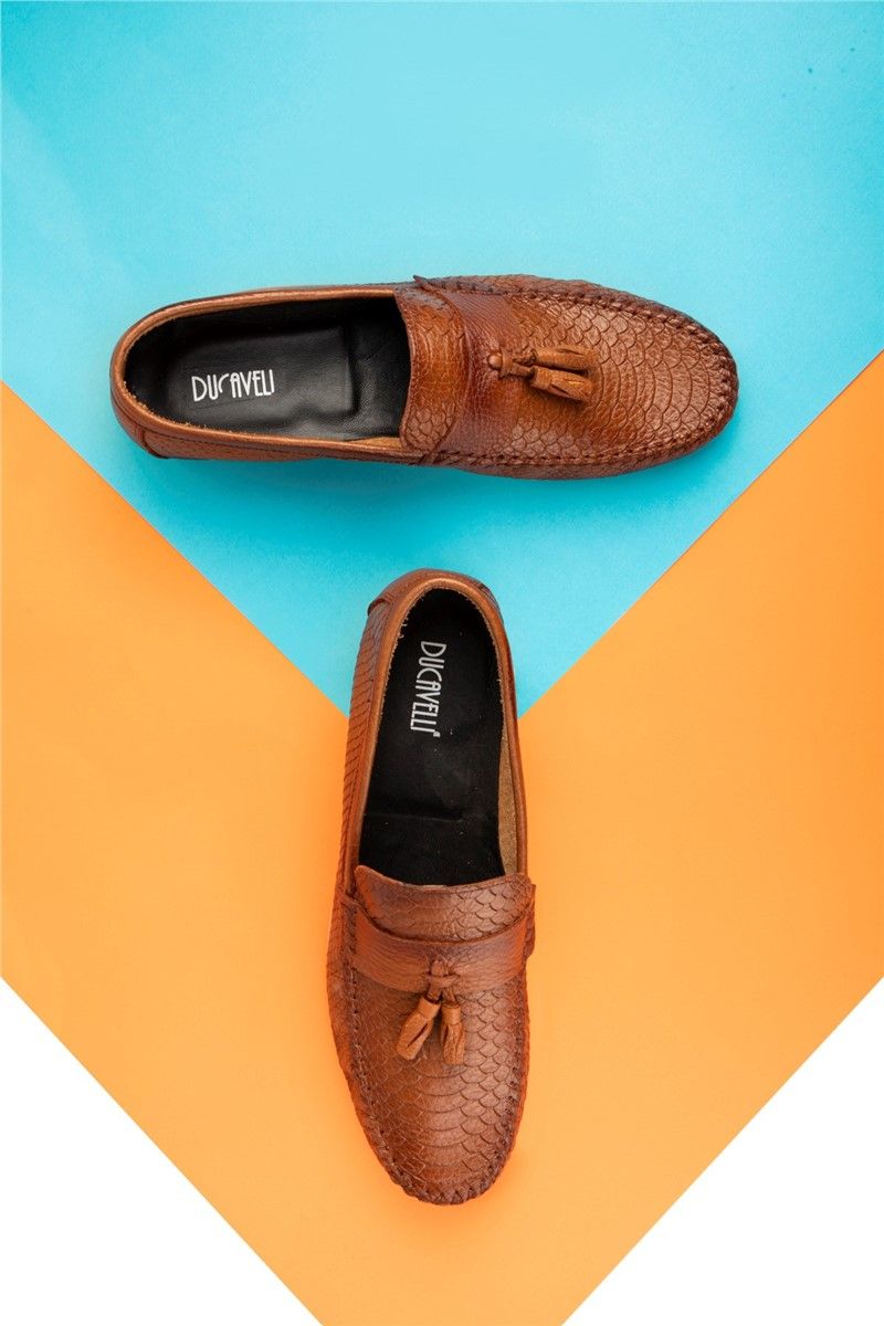 Ducavelli Men's leather shoes - Light brown #333214