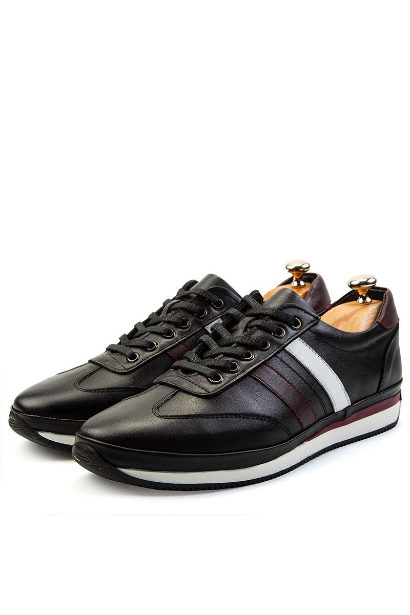 Ducavelli Men's Real Leather Trainers - Black #308256